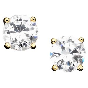 Giani Bernini CZ 18k Gold Studs NWT